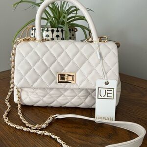 Urban Expressions Off White Quilted Two Way Bag